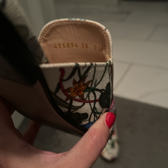 GUCCI Women Princetown Floral Canvas Sleeper Mules Loafer Shoes - Picture 3 of 5